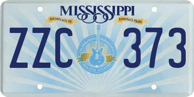 MS license plate ZZC373