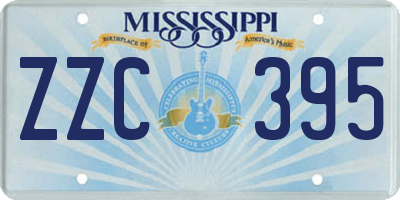 MS license plate ZZC395