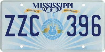 MS license plate ZZC396