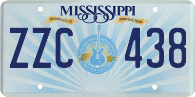 MS license plate ZZC438