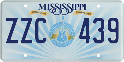 MS license plate ZZC439