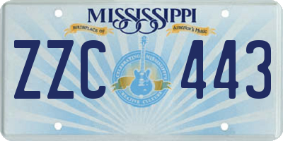 MS license plate ZZC443