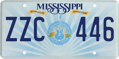 MS license plate ZZC446