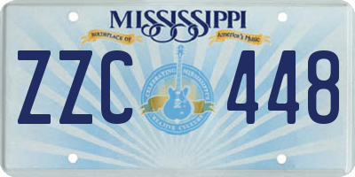 MS license plate ZZC448