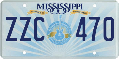 MS license plate ZZC470