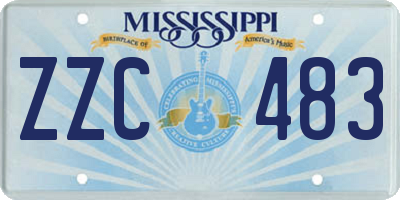 MS license plate ZZC483