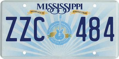 MS license plate ZZC484