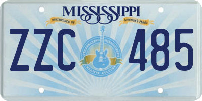 MS license plate ZZC485