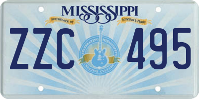 MS license plate ZZC495