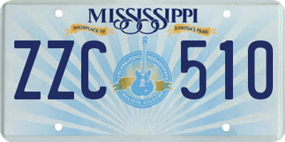 MS license plate ZZC510