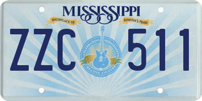 MS license plate ZZC511