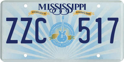 MS license plate ZZC517