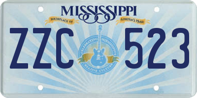 MS license plate ZZC523