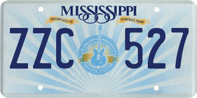 MS license plate ZZC527