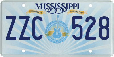 MS license plate ZZC528