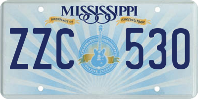 MS license plate ZZC530