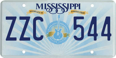 MS license plate ZZC544