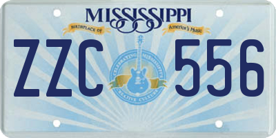 MS license plate ZZC556