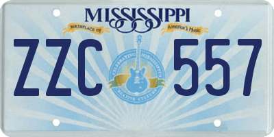 MS license plate ZZC557