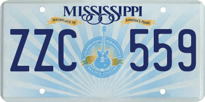 MS license plate ZZC559