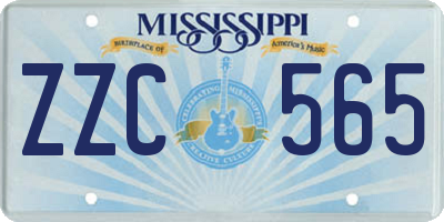 MS license plate ZZC565