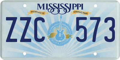 MS license plate ZZC573