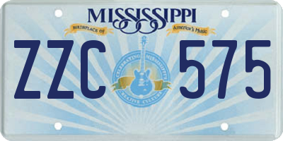 MS license plate ZZC575