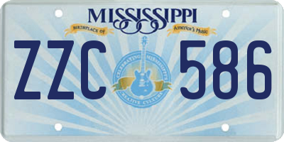 MS license plate ZZC586