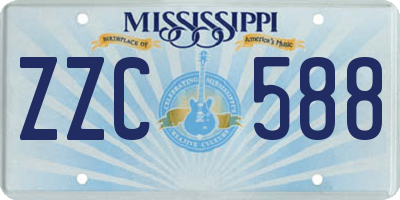 MS license plate ZZC588