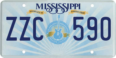 MS license plate ZZC590