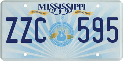 MS license plate ZZC595