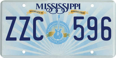 MS license plate ZZC596