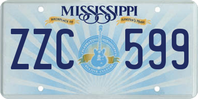 MS license plate ZZC599