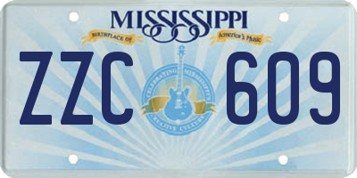 MS license plate ZZC609