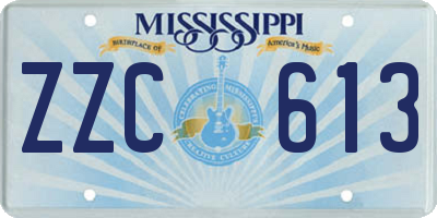 MS license plate ZZC613