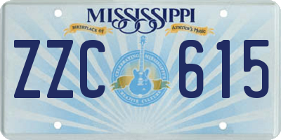 MS license plate ZZC615