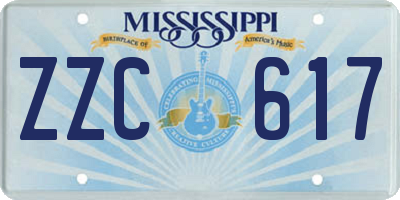 MS license plate ZZC617