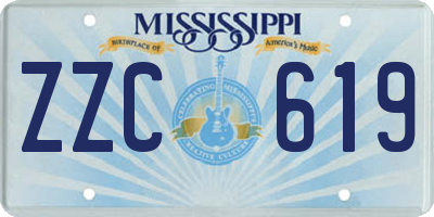 MS license plate ZZC619