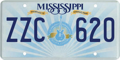 MS license plate ZZC620