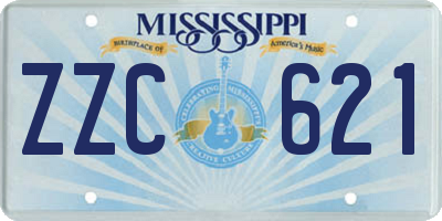 MS license plate ZZC621