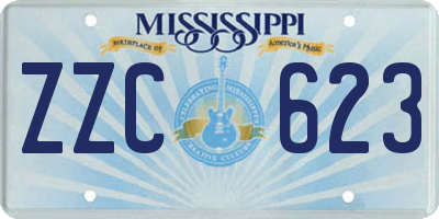 MS license plate ZZC623