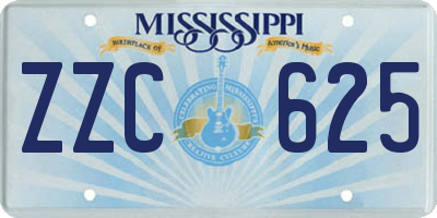 MS license plate ZZC625