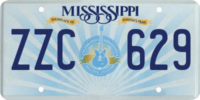 MS license plate ZZC629