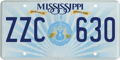 MS license plate ZZC630