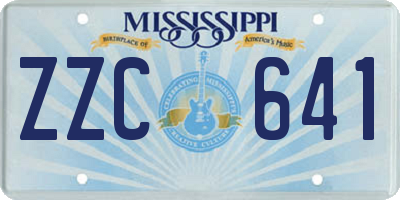 MS license plate ZZC641