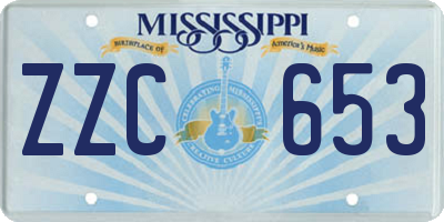 MS license plate ZZC653