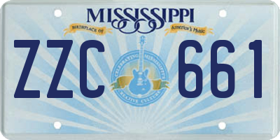 MS license plate ZZC661