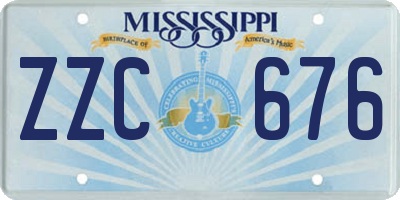 MS license plate ZZC676