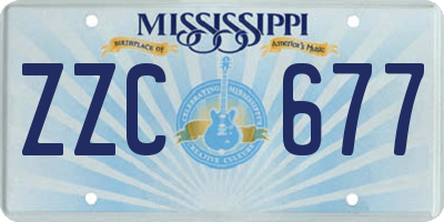 MS license plate ZZC677
