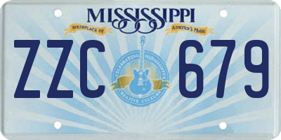 MS license plate ZZC679